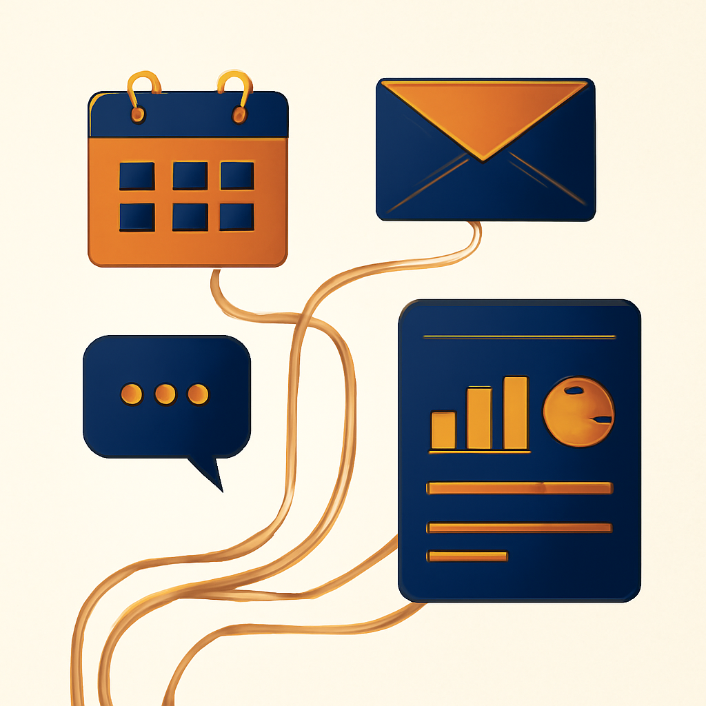 Conector CRM Microsoft 365 — ilustrație editorială